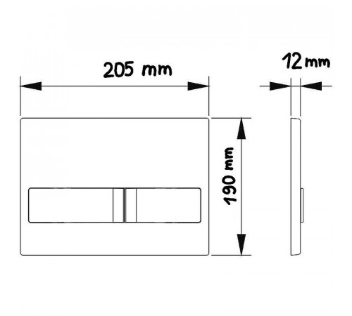 Клавиша смыва beWash Neox P04W 500RZVP0400BY0000001 Белая