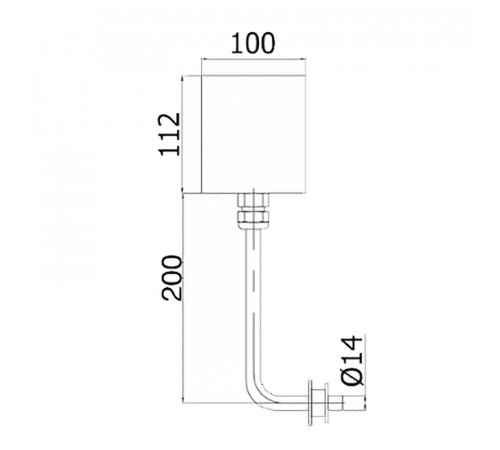 Смывное устройство для писсуара GPD Photocell FPB02 Хром