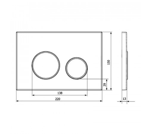 Клавиша смыва Veconi Round Design VFRD-WHG VFRD004WHG Белый глянец Золото матовое