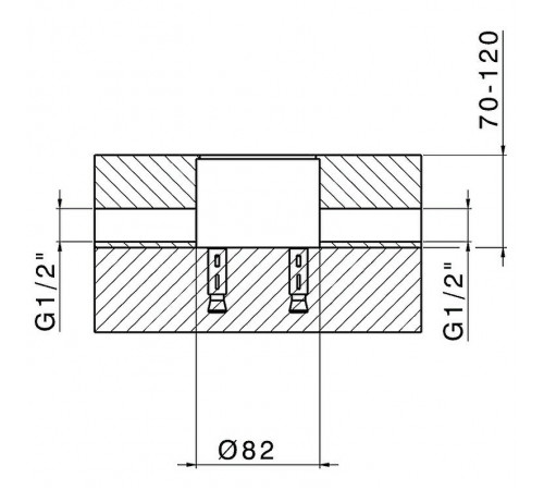 Скрытая часть для смесителя Cisal Less ZA00451004 G 1/2