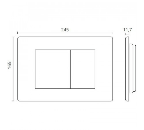 Клавиша смыва Ctesi Steel BK0202140 Нержавеющая сталь