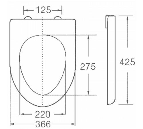 Сиденье для унитаза Horke O-1040C 01471040 с Микролифтом