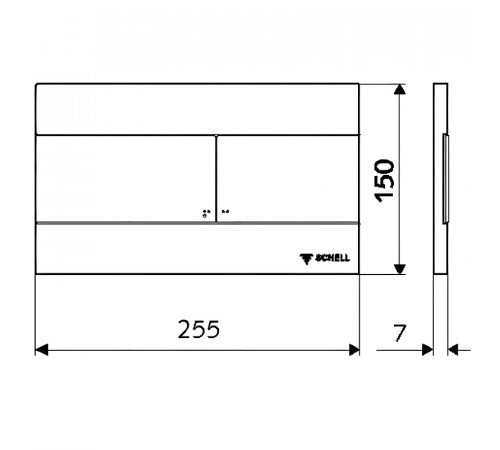 Клавиша смыва Schell Place SCL030702899 Нержавеющая сталь