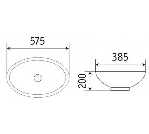 Раковина CeramaLux 60 540QA Белая глянцевая