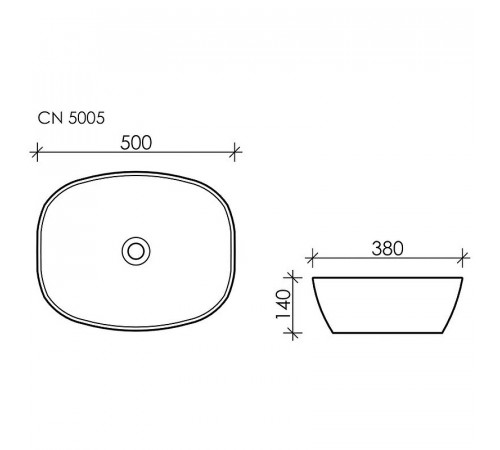 Раковина-чаша Ceramicanova Element 50 CN5005 Белая