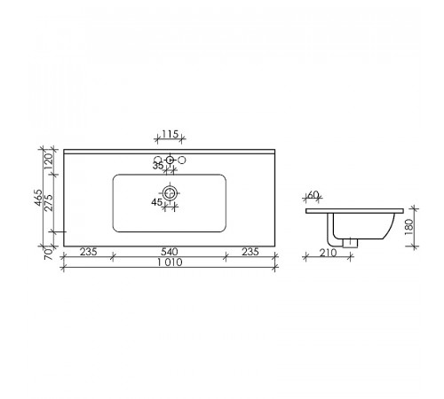 Раковина Ceramicanova Element 101 CN7003MB Черная матовая