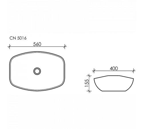 Раковина-чаша Ceramicanova Element 56 CN5016 Белая