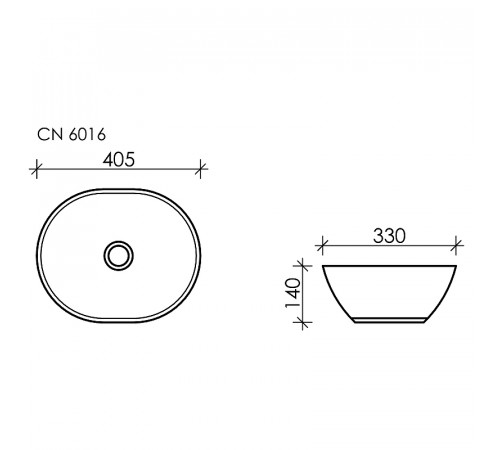 Раковина-чаша Ceramicanova Element 41 CN6016 Белая