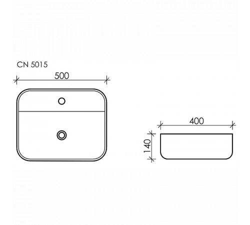 Раковина Ceramicanova Element 50 CN5015 Белая