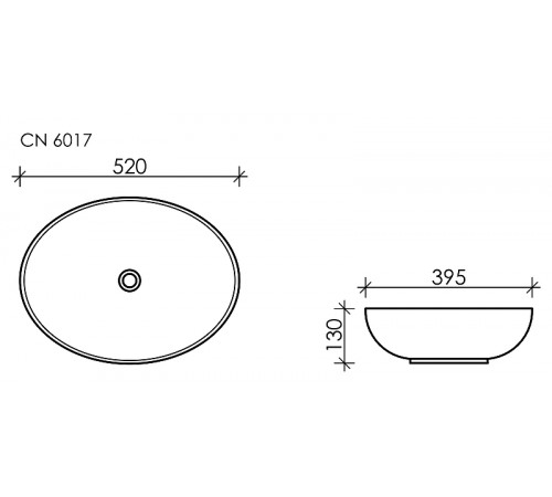 Раковина-чаша Ceramicanova Element 52 CN6017MW Белая матовая