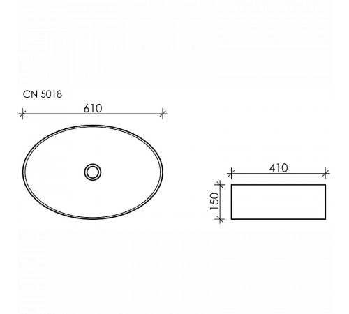 Раковина-чаша Ceramicanova Element 61 CN5018 Белая