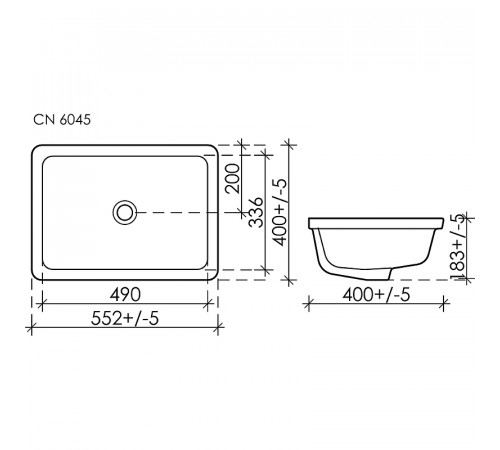 Раковина Ceramicanova Element 55 CN6045 Белая