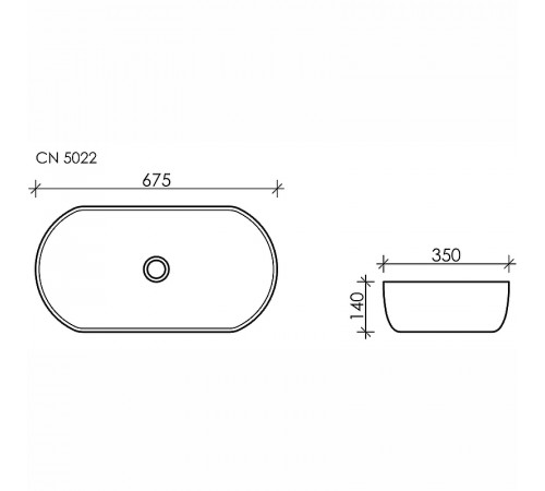 Раковина-чаша Ceramicanova Element 68 CN5022 Белая