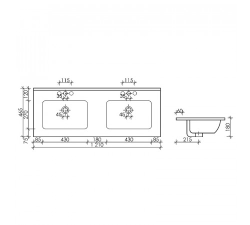 Раковина Ceramicanova Element 122 CN7004 Белая