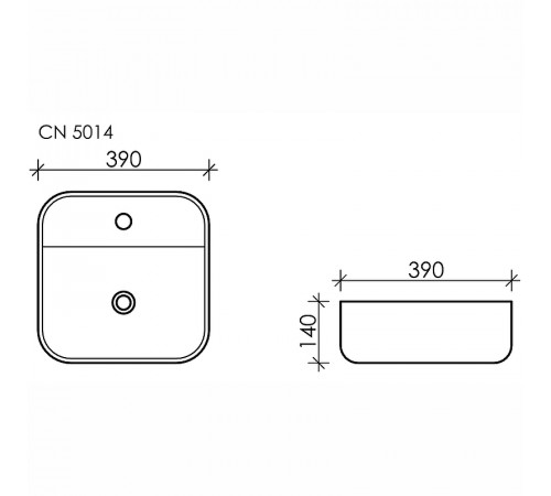 Раковина Ceramicanova Element 39 CN5014 Белая