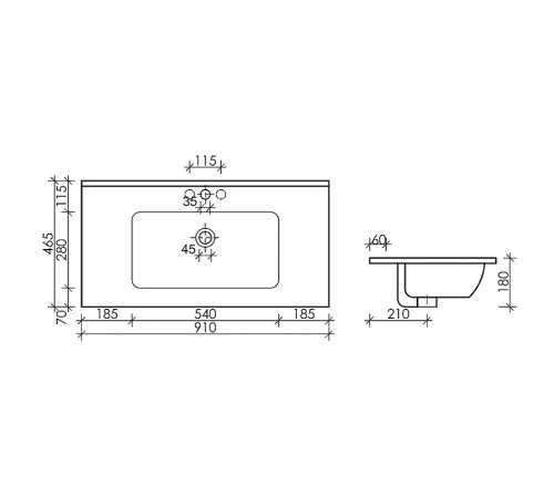 Раковина Ceramicanova Element 91 CN7002MB Черная матовая