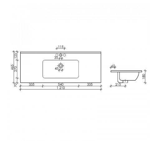 Раковина Ceramicanova Element 121 CN7006 Белая