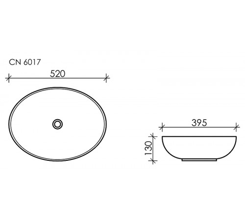 Раковина-чаша Ceramicanova Element 52 CN6017MB Черная матовая