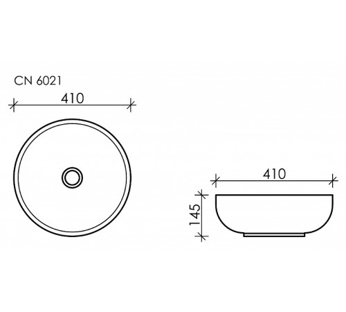 Раковина-чаша Ceramicanova Element 41 CN6021 Белая