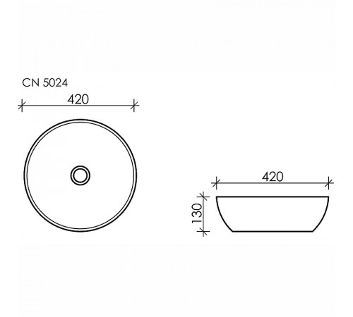 Раковина-чаша Ceramicanova Element 42 CN5024 Белая