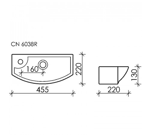 Раковина Ceramicanova Element 45 R CN6038R Белая