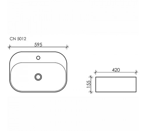 Раковина Ceramicanova Element 60 CN5012 Белая