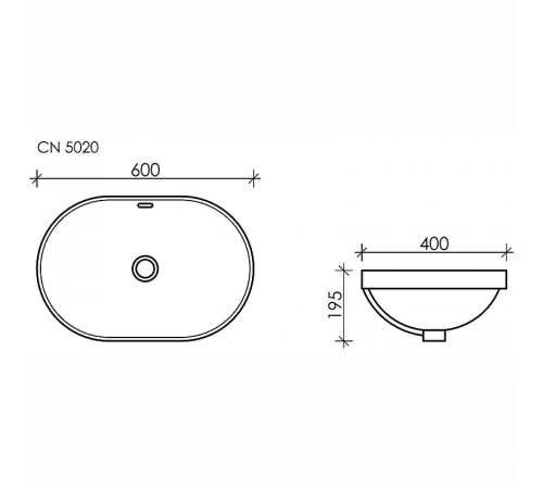 Раковина Ceramicanova Element 60 CN5020 Белая