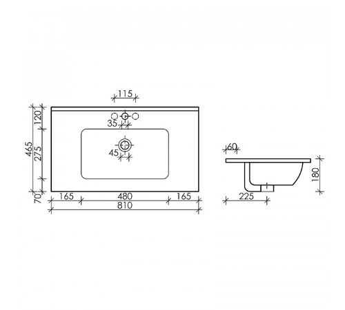 Раковина Ceramicanova Element 81 CN7005 Белая