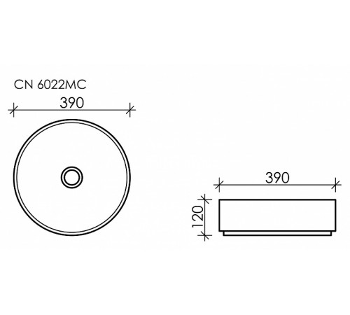 Раковина-чаша Ceramicanova Element 39 CN6022MC Капучино матовая