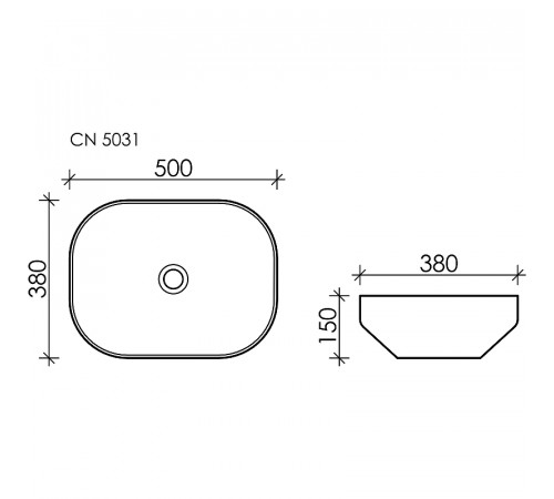 Раковина-чаша Ceramicanova Element 50 CN5031 Белая