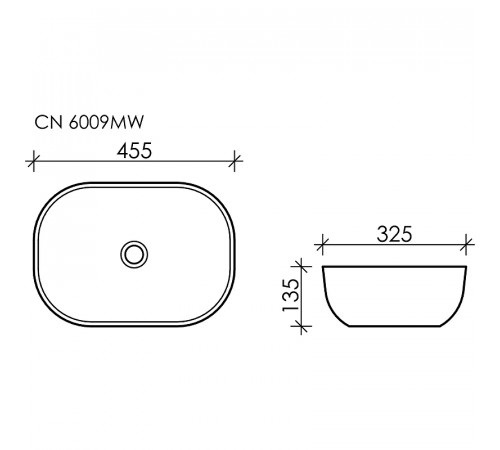 Раковина-чаша Ceramicanova Element 45 CN6009MW Белая матовая