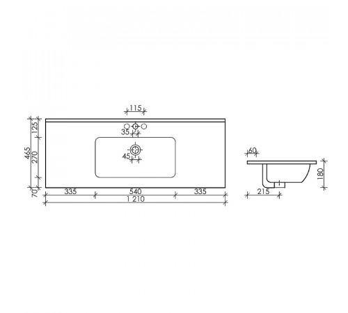 Раковина Ceramicanova Element 121 CN7006MB Черная матовая