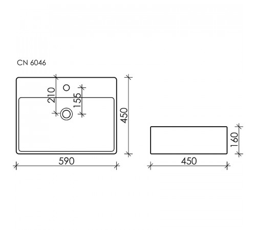 Раковина Ceramicanova Element 59 CN6046 Белая