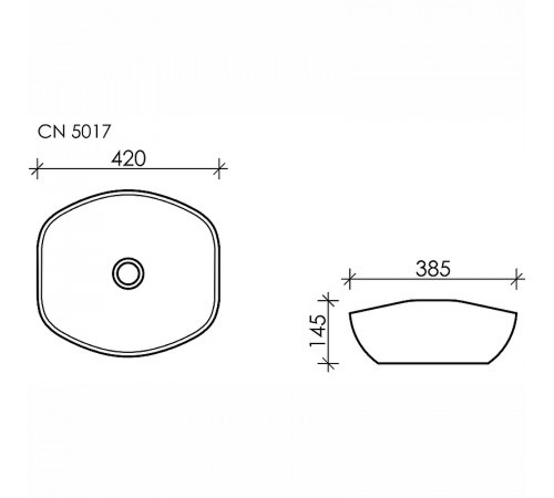 Раковина-чаша Ceramicanova Element 42 CN5017 Белая