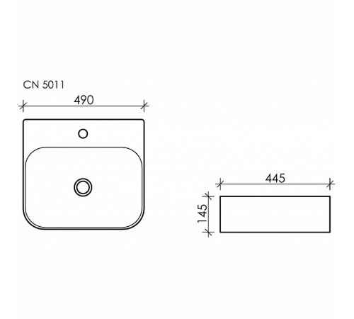 Раковина Ceramicanova Element 49 CN5011 Белая