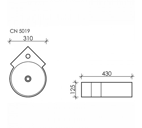 Раковина Ceramicanova Element 31 CN5019 Белая