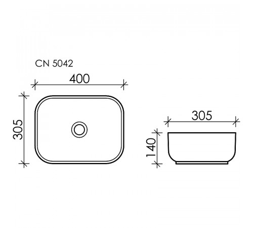 Раковина-чаша Ceramicanova Element 40 CN5042 Белая