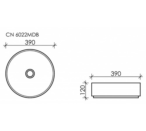Раковина-чаша Ceramicanova Element 39 CN6022MDB Темно-коричневая матовая