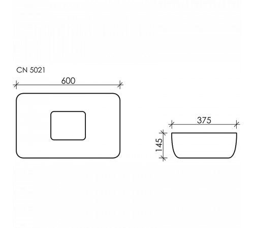 Раковина-чаша Ceramicanova Element 60 CN5021 Белая