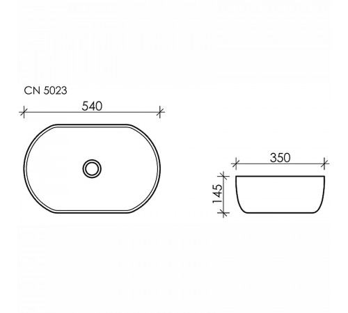 Раковина-чаша Ceramicanova Element 54 CN5023 Белая