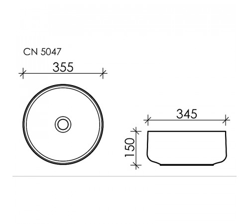 Раковина-чаша Ceramicanova Element 36 CN5047 Белая