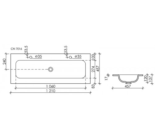 Раковина Ceramicanova Element 121 CN7016 Белая