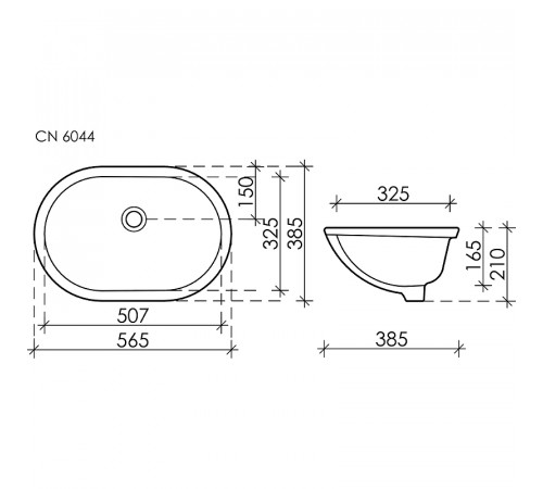 Раковина Ceramicanova Element 57 CN6044 Белая