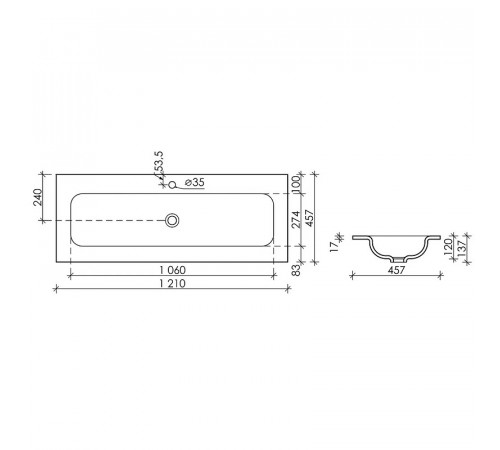 Раковина Ceramicanova Element 121 CN7017 Белая