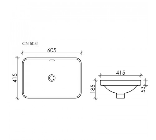 Раковина Ceramicanova Element 60 CN5041 Белая