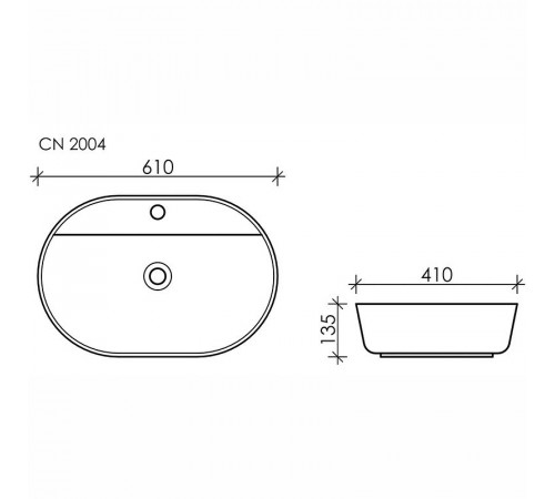 Раковина Ceramicanova Modo 61 CN2004 Белая