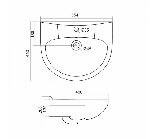 Раковина Santek Антик 55 1WH110186 Белая