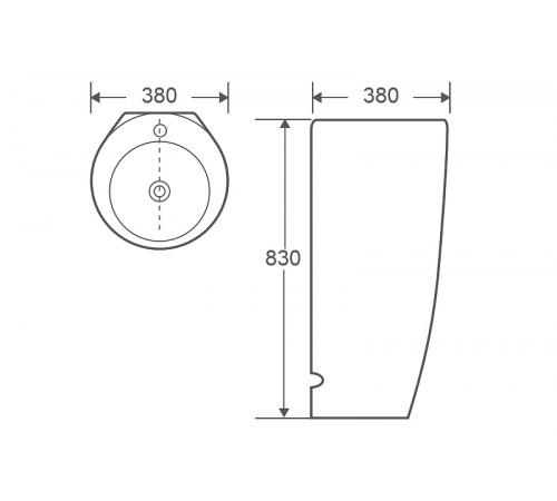 Раковина WeltWasser Leerbach 3838 GL-WT 38 10000005489 Белый глянец