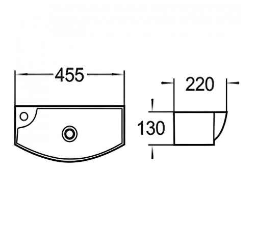 Раковина WeltWasser Aisbach 7946 GL-WT L 45 10000008694 Белая глянцевая