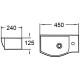 Раковина WeltWasser Aisbach 7945 GL-WT R 45 10000008691 Белая глянцевая